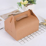 25 Pc Party Favor Gift Tote Gable Box Bags 6.4"x3.5"x5.7" Brown