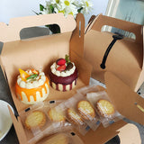 25 Pc Party Favor Gift Tote Gable Box Bags 6.4"x3.5"x5.7" Brown