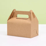 25 Pc Party Favor Gift Tote Gable Box Bags 6.4"x3.5"x5.7" Brown
