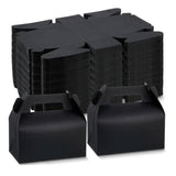 25 Pc Party Favor Gift Tote Gable Box Bags 6.4"x3.5"x5.7" Black