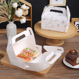 25 Pc Party Favor Gift Tote Gable Box Bags 6.4"x3.5"x5.7" White