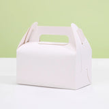 25 Pc Party Favor Gift Tote Gable Box Bags 6.4"x3.5"x5.7" White