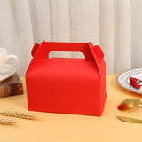 25 Pc Party Favor Gift Tote Gable Box Bags 6.4"x3.5"x5.7" Red