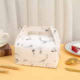 25 Pc Party Favor Gift Tote Gable Box Bags 6.4"x3.5"x5.7" Marble Pattern