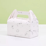 25 Pc Party Favor Gift Tote Gable Box Bags 6.4"x3.5"x5.7" Marble Pattern