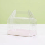 25 Pc Party Favor Gift Tote Gable Box Bags 6.4"x3.5"x5.7" Transparent