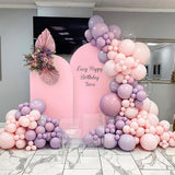 Light Pink Polyester Wedding Arch Cover