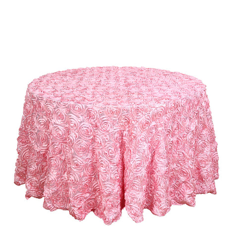 Satin Round Tablecloth 130" Silver