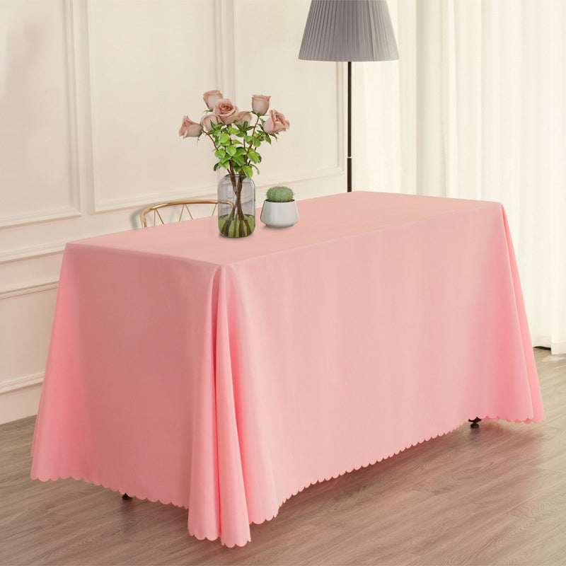 Polyester Rectangular Tablecloth 90"x132" Pink