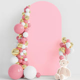 Light Pink Polyester Wedding Arch Cover
