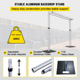 Double Pipe and Drape Backdrop Stand Kit 10x10FT