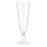 12 Pcs Plastic Champagne Glasses 5oz Clear