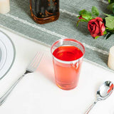 25 Pcs Plastic Tumbler Cups 10oz Clear with Silver Rim