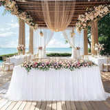 Polyester Table Skirt 14ft White