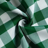 Polyester Checkered Rectangle Tablecloth White/Green