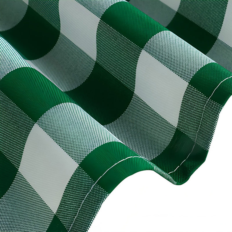 Polyester Checkered Rectangle Tablecloth White/Yellow