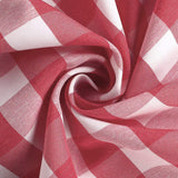 Polyester Checkered Rectangle Tablecloth White/Red