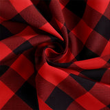 Polyester Checkered Rectangle Tablecloth Black/Red