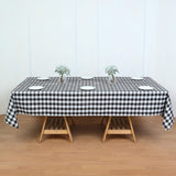 Polyester Checkered Rectangle Tablecloth White/Black