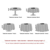 Polyester Round Tablecloth 118" Light Brown