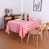 Polyester Checkered Square Tablecloth 54"x54" White/Green