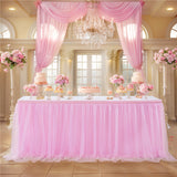 Polyester Table Skirt 14ft Pink