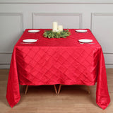 Polyester Solid Color Checkered Tablecloth Square Red