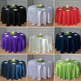 Polyester Solid Color Checkered Tablecloth Round 132" Cream