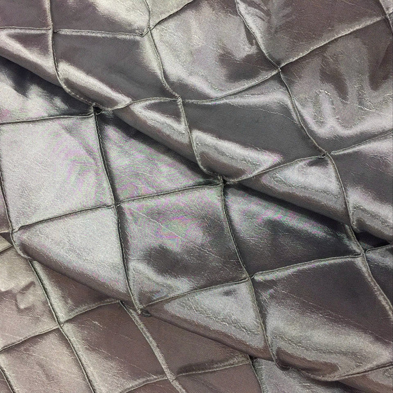 Polyester Solid Color Checkered Tablecloth Rectangle Cream