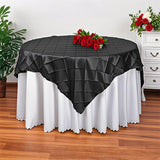 Polyester Solid Color Checkered Tablecloth Square White