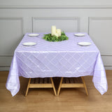 Polyester Solid Color Checkered Tablecloth Square Light Purple