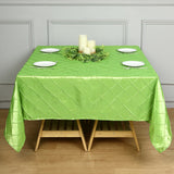 Polyester Solid Color Checkered Tablecloth Square Fruit Green