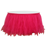 Tulle Table Skirt 17ft Fuchsia