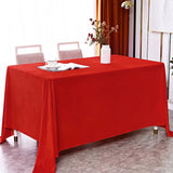 Gold Velvet Rectangular Tablecloth 90"x132" Red