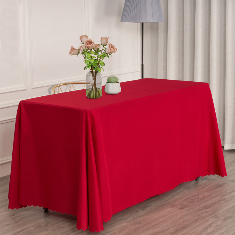 Polyester Rectangular Tablecloth 90"x132" Red