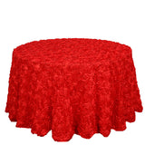 Satin Round Tablecloth 130" Red