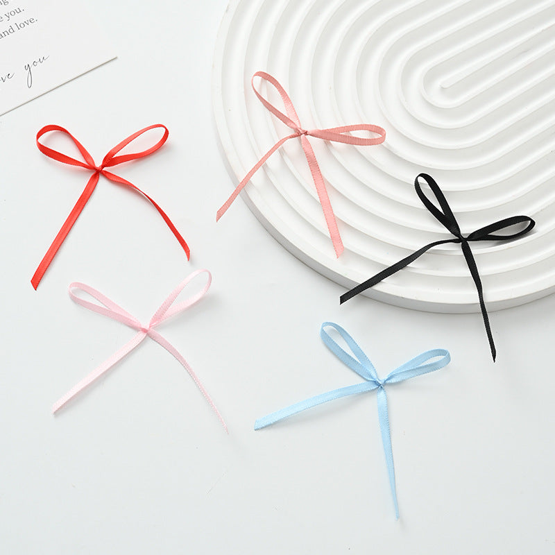 DIY Ribbon Bow Balloons Set 12" Black Pink