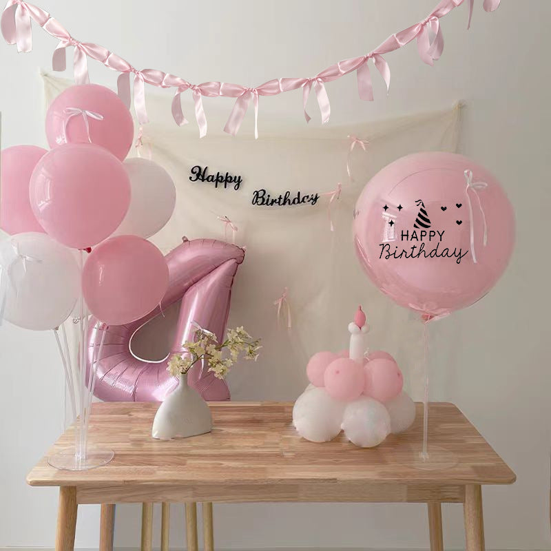 Ribbon Bow Garland Banner Set Red