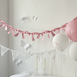 Ribbon Bow Garland Banner Set Red