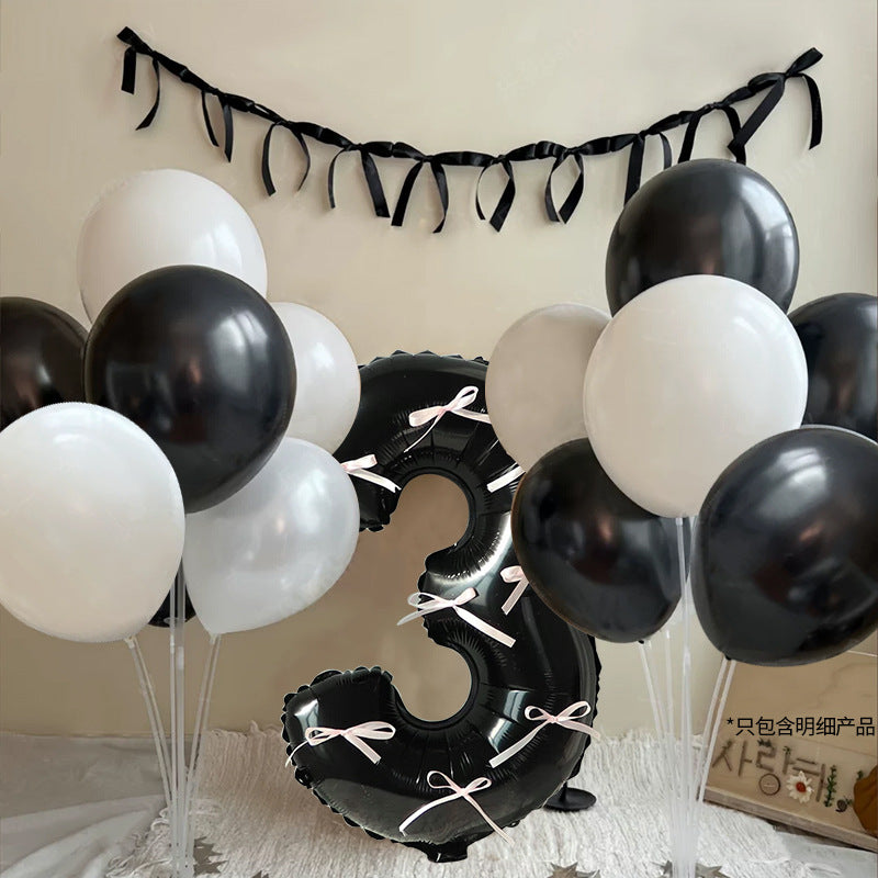 Ribbon Bow Garland Banner Set Red