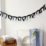 Ribbon Bow Garland Banner Set Black