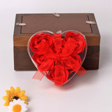 4 Pc 24 Pcs Scented Rose Soap Heart Shaped Party Favors Blue