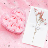4 Pc 24 Pcs Scented Rose Soap Heart Shaped Party Favors Blue
