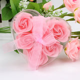 4 Pc 24 Pcs Scented Rose Soap Heart Shaped Party Favors Pink