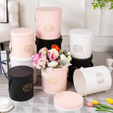 Set of 3 Round Gift Box with Lids White