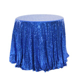 Sequin Round Tablecloth 120" Royal Blue