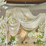 Satin Backdrop Drape Curtain - 9ftx10ft Light Pink