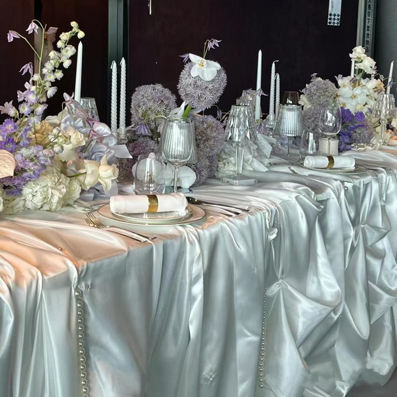 Satin Backdrop Drape Curtain - 9ftx10ft Light Pink