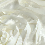 Satin Rectangle Tablecloth Grandiose 3D Rosette Table Cover 132"x90"