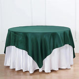 Satin Table Overlay 85"x85" Dark Green